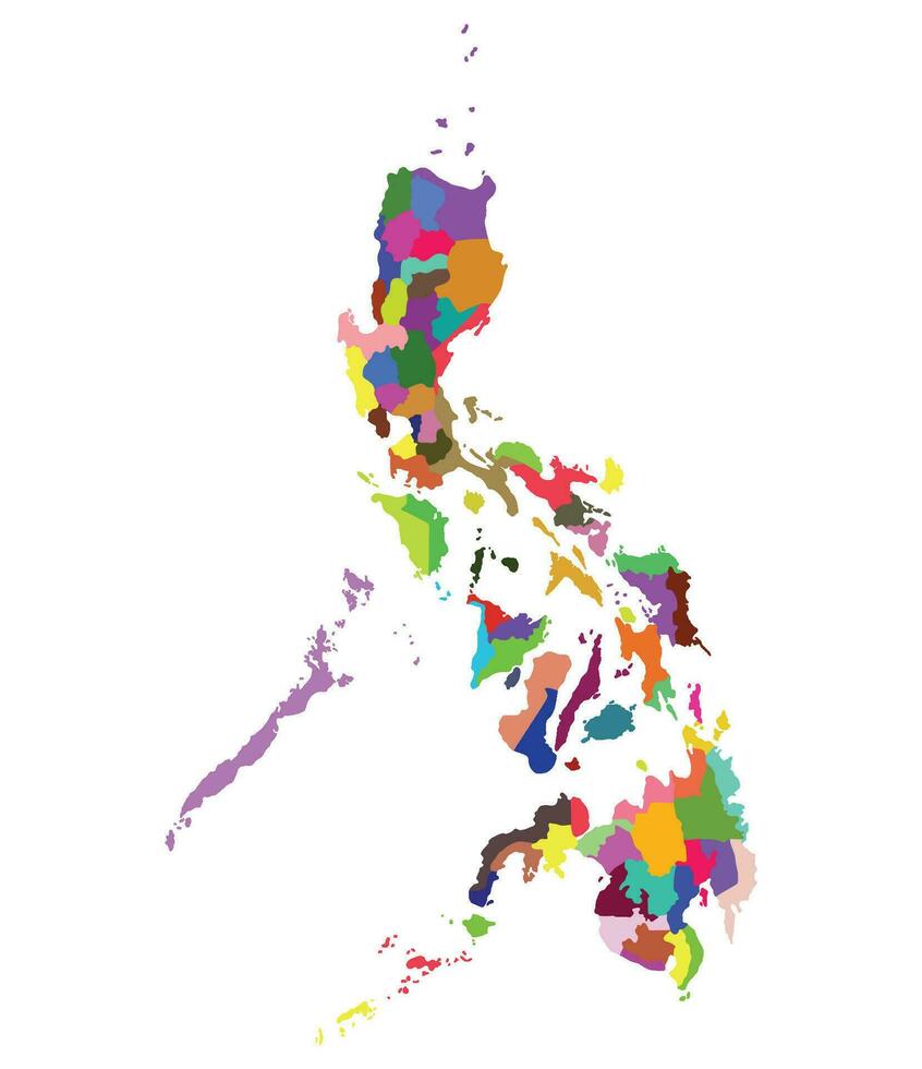Filippijnen kaart. kaart van Filippijnen in administratief provincies vector