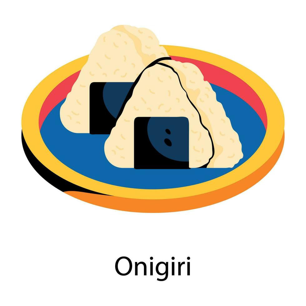 modieus onigiri concepten vector