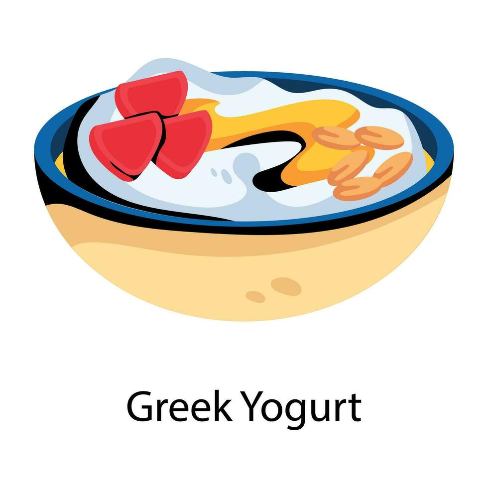 modieus Grieks yoghurt vector