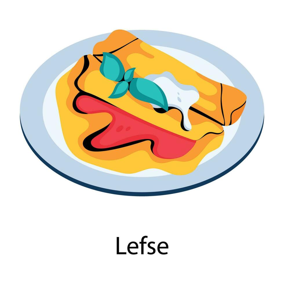 modieus lefse concepten vector