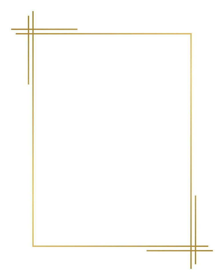 luxe gouden meetkundig vorm kader illustratie. vector