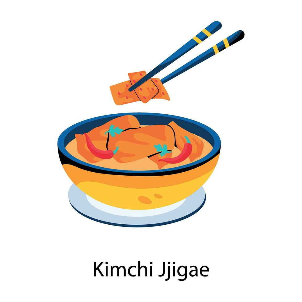 modieus Kimchi jjigae vector