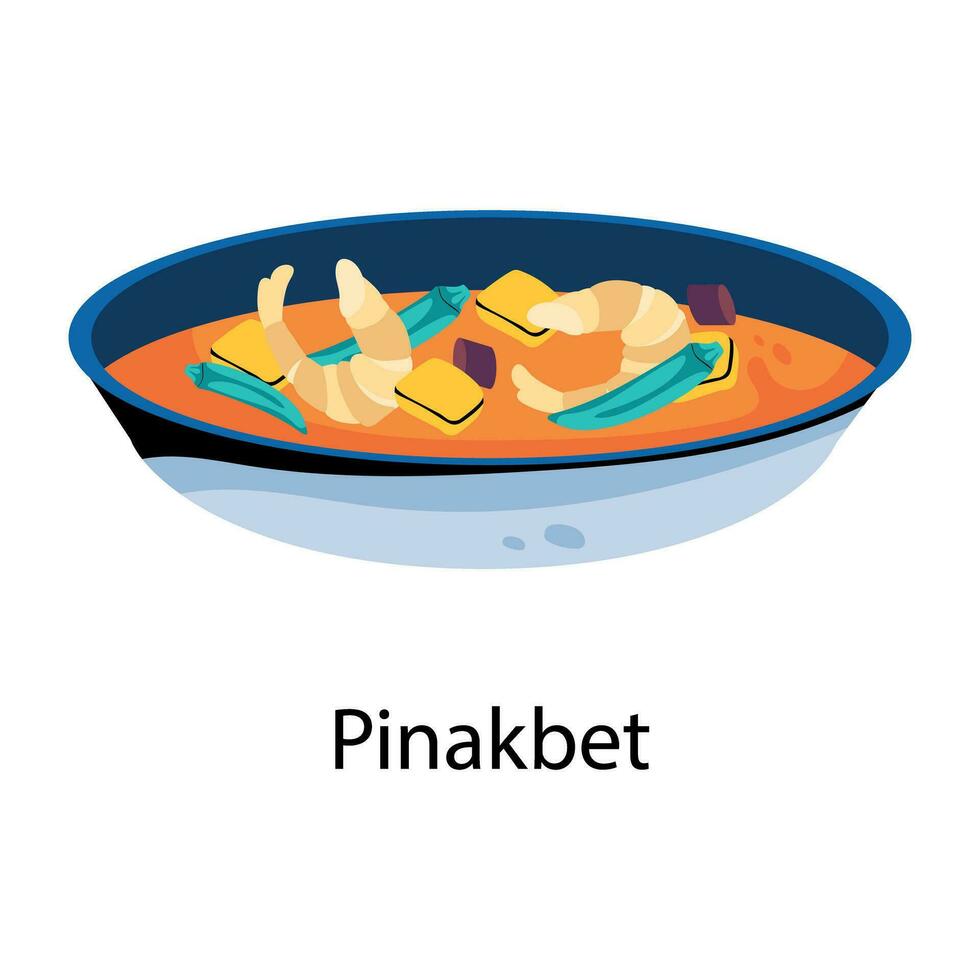 modieus pinakbet concepten vector