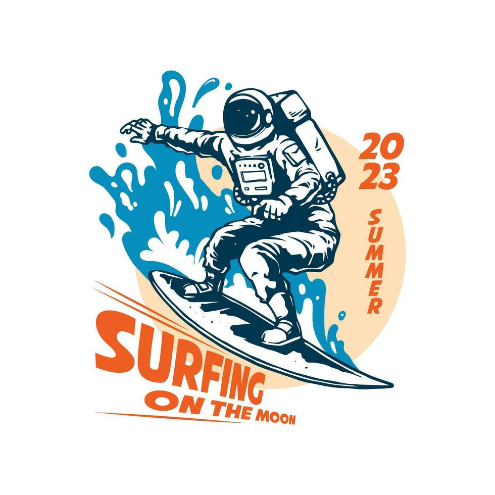 surfing artwork voor t-shirt ontwerp vector