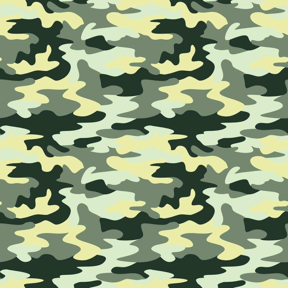 vector naadloos patroon van leger camouflage. structuur voor ontwerp en afdrukken. leger Woud verbergen. khaki groen geel voor soldaten of jacht-