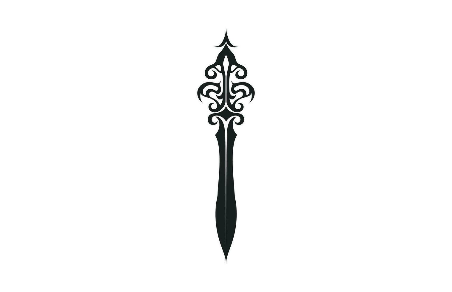 middeleeuws zwaard vector silhouet