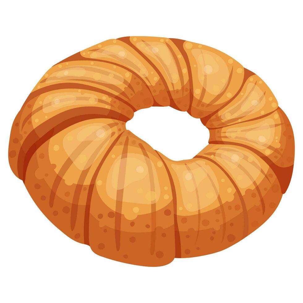 vector illustratie van een biologisch bagel