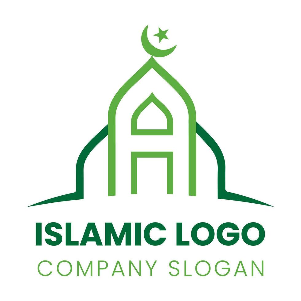 Islamitisch logo ontwerp voor bedrijf vector