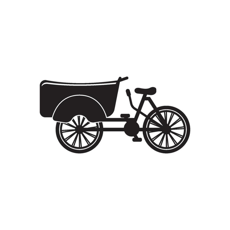 riksja symbool logo icoon, vector illustratie sjabloon ontwerp