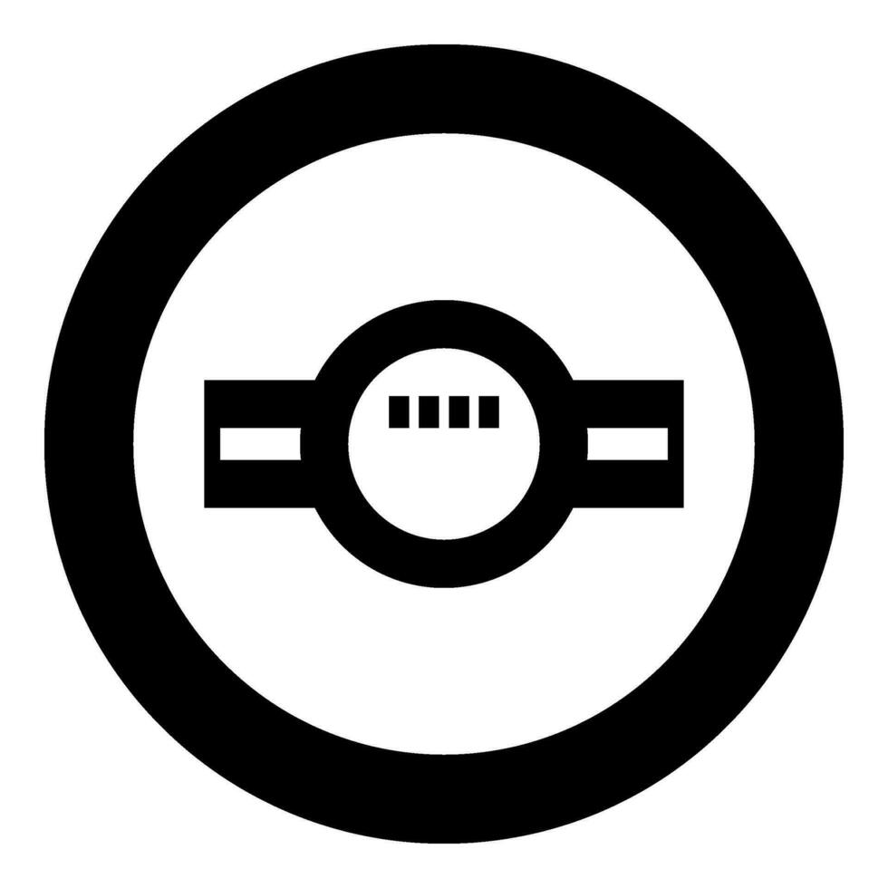 water meter meten sanitair uitrusting icoon in cirkel ronde zwart kleur vector illustratie beeld solide schets stijl