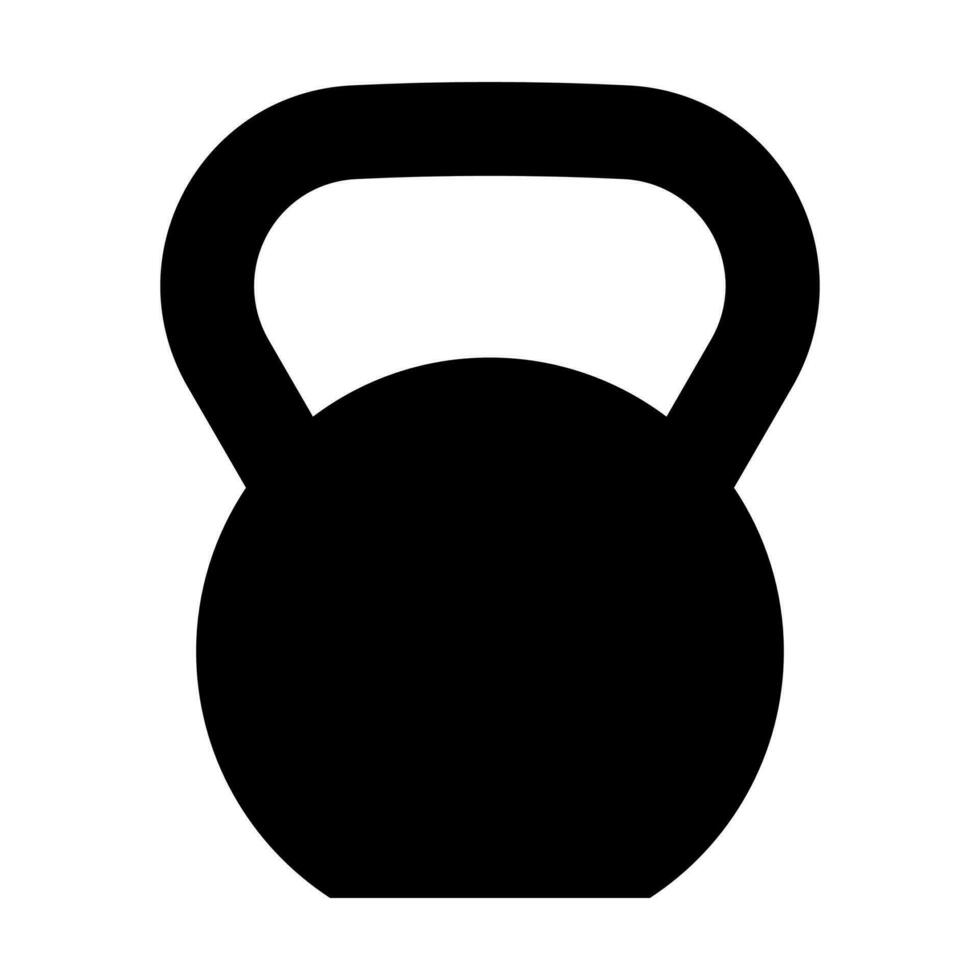 kettlebell zwart vector icoon geïsoleerd Aan wit achtergrond