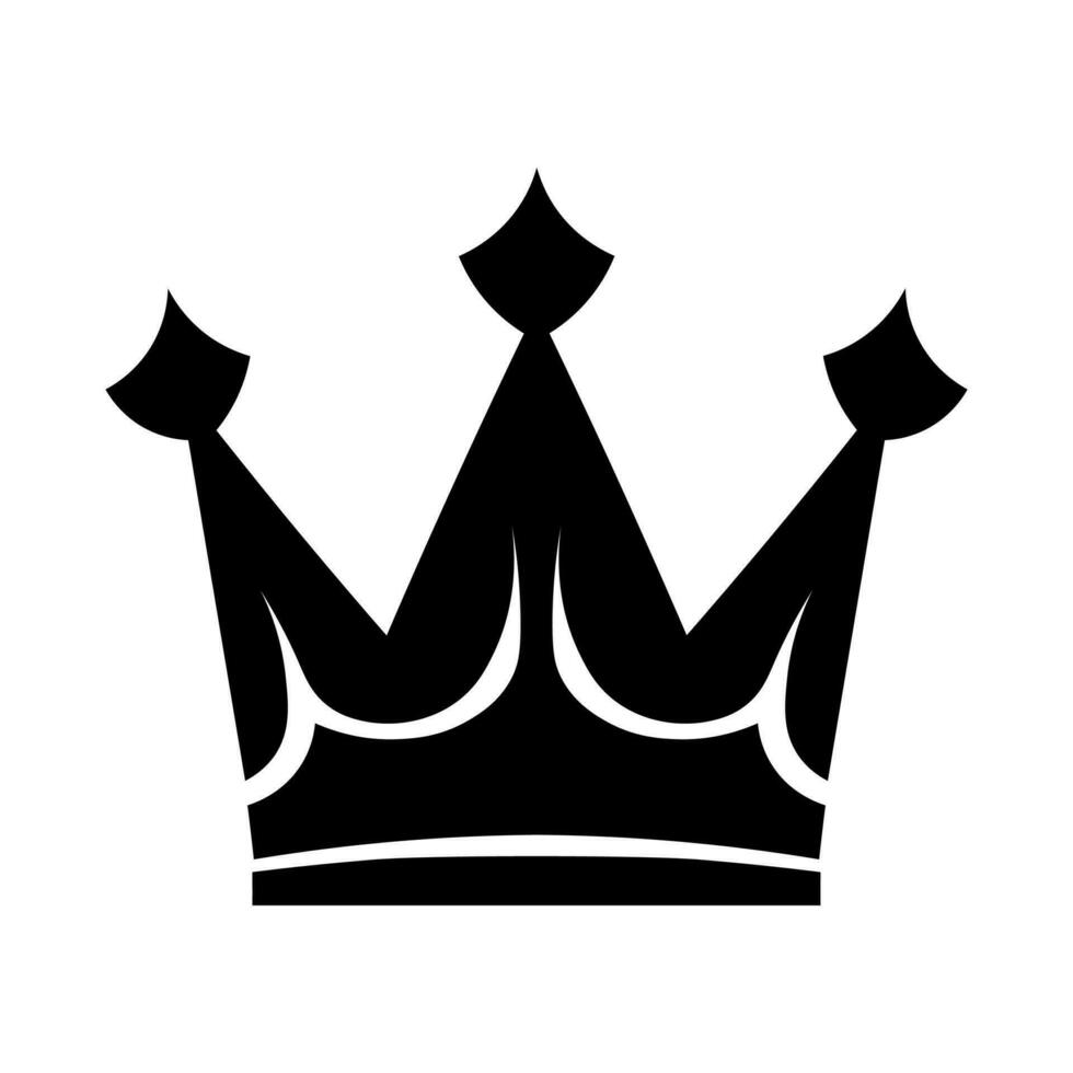kroon zwart vector icoon geïsoleerd Aan wit achtergrond
