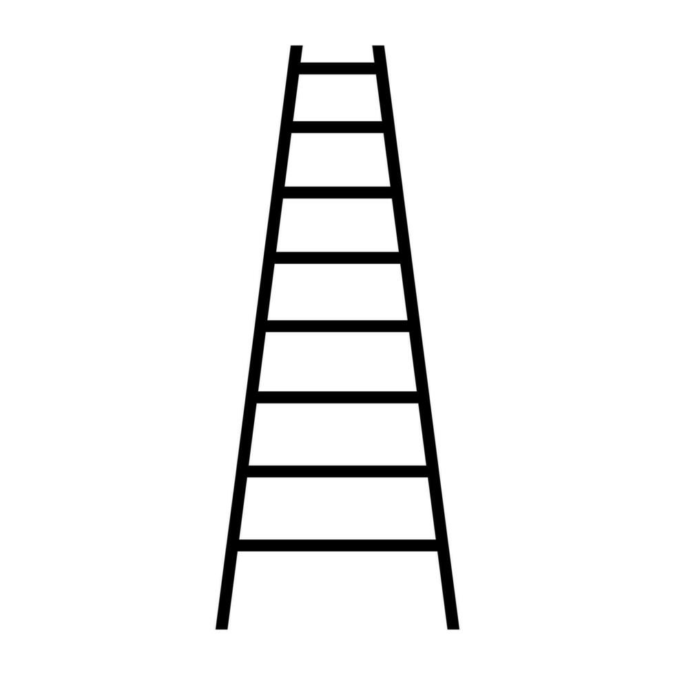 ladder zwart vector icoon geïsoleerd Aan wit achtergrond