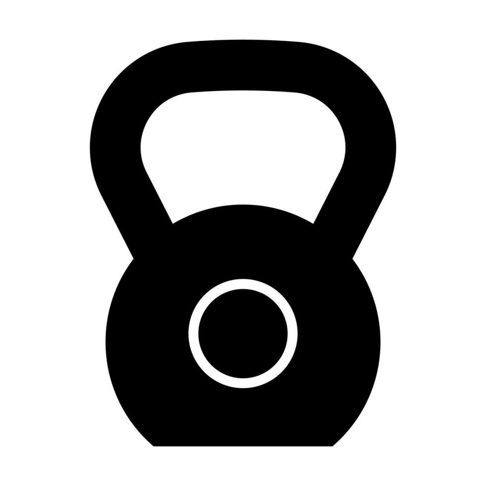 kettlebell zwart vector icoon geïsoleerd Aan wit achtergrond