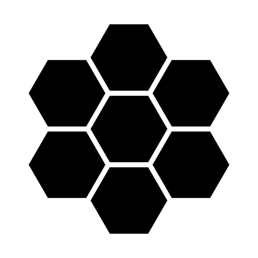 honingraat zwart vector icoon geïsoleerd Aan wit achtergrond