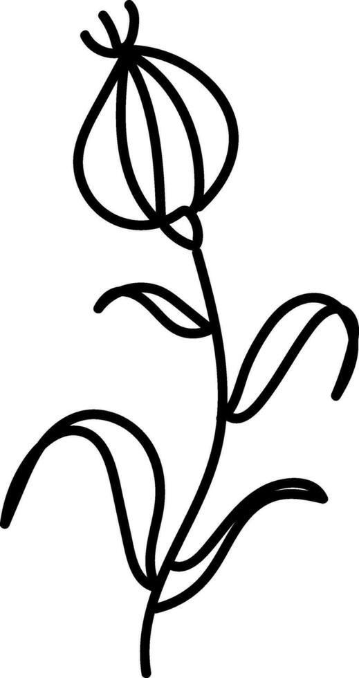 hand- getrokken lente, opslaan de datum, kaart, minimaal getrokken bloemen botanisch lijn kunst boeketten lente, modieus elementen van wild en tuin planten, takken, bladeren, bloemen, kruiden. vector illustratie