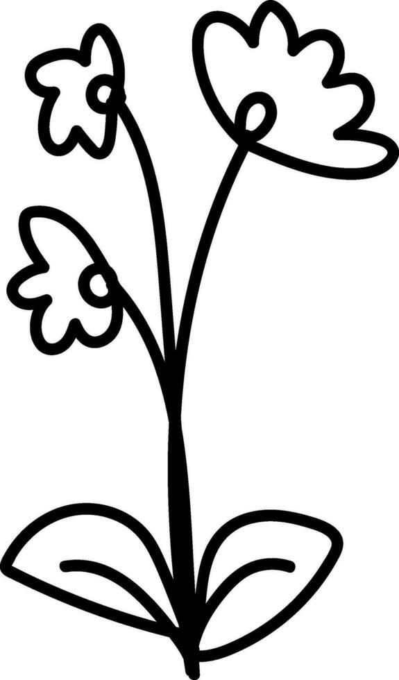 hand- getrokken lente, opslaan de datum, kaart, minimaal getrokken bloemen botanisch lijn kunst boeketten lente, modieus elementen van wild en tuin planten, takken, bladeren, bloemen, kruiden. vector illustratie