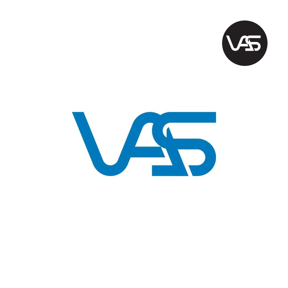 brief vas monogram logo ontwerp vector
