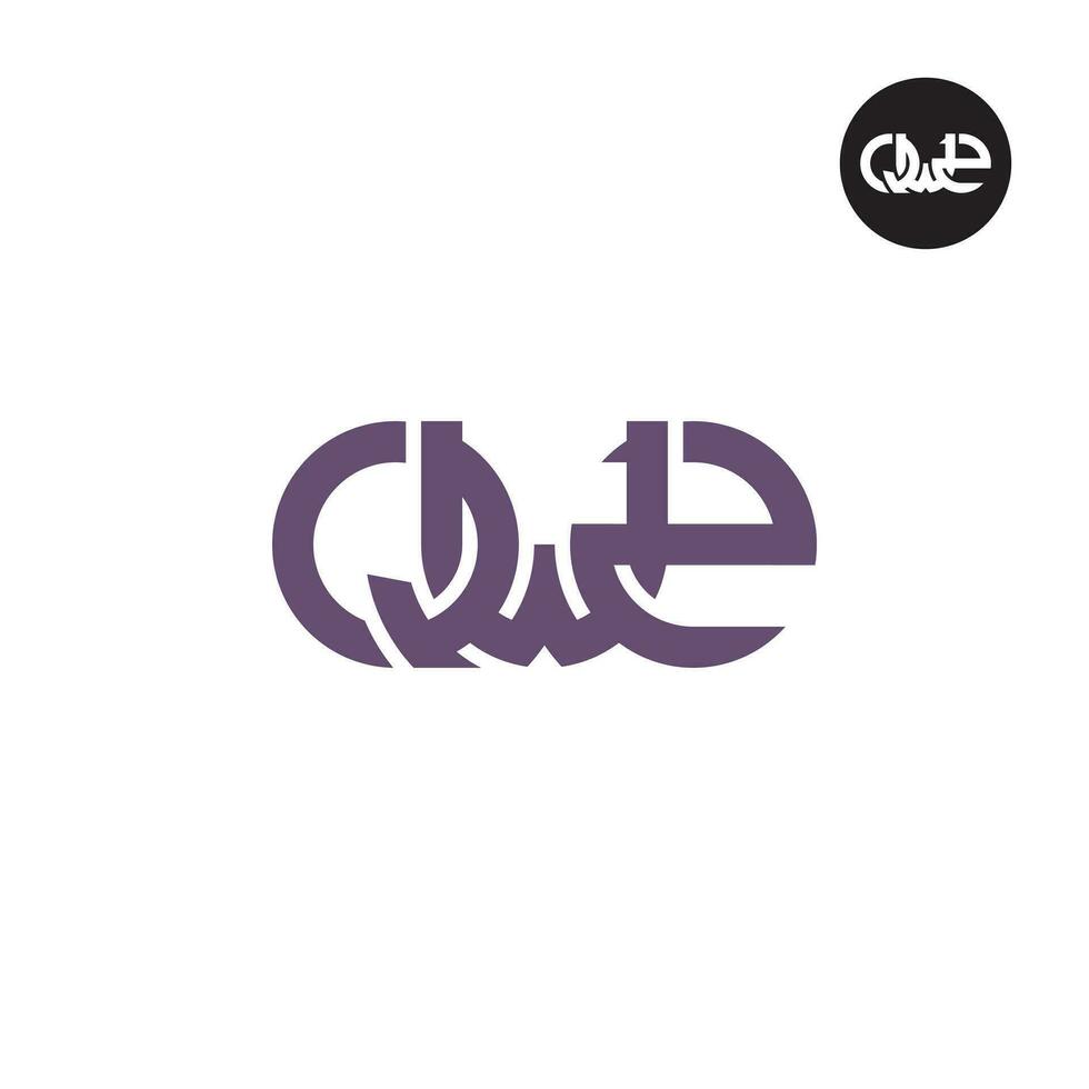 brief qw2 monogram logo ontwerp vector
