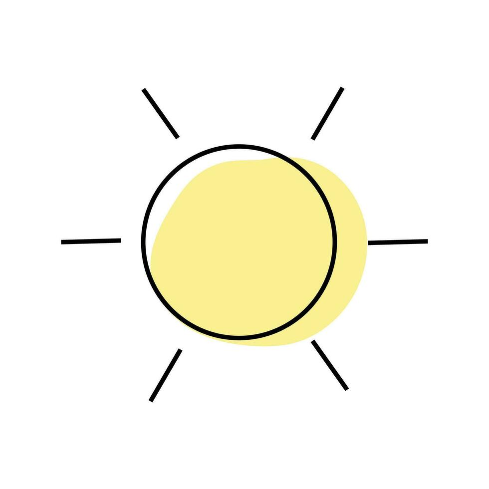 zon icoon vector. geïsoleerd Aan wit achtergrond vector