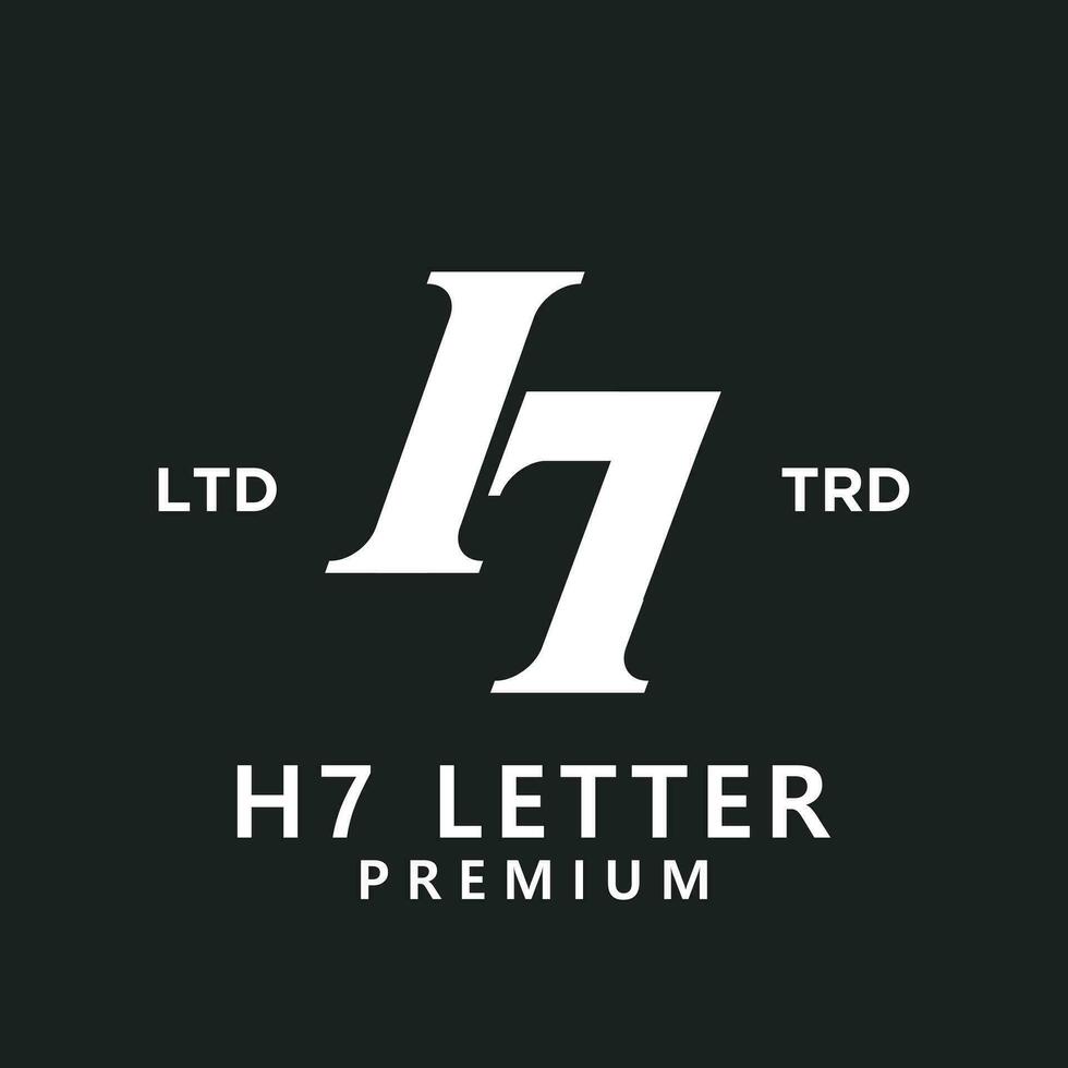 h7 brief logo icoon ontwerp vector