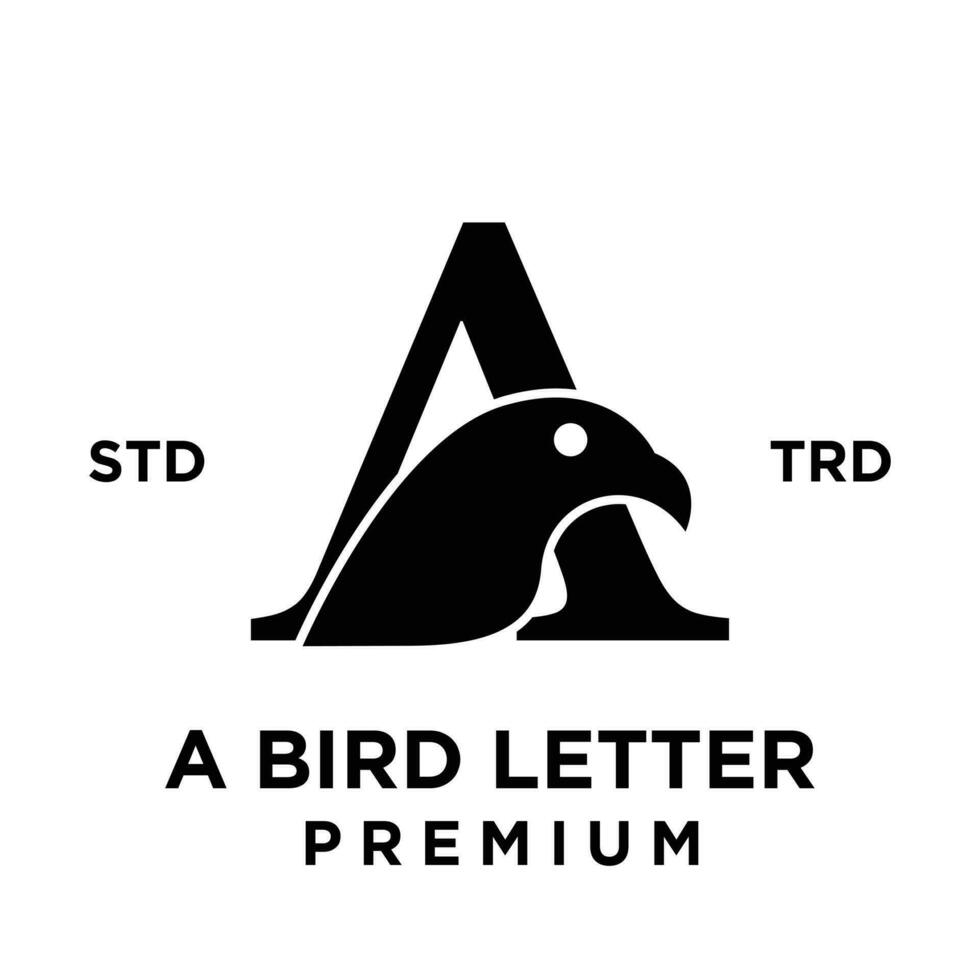 een vogel brief logo icoon ontwerp illustratie vector