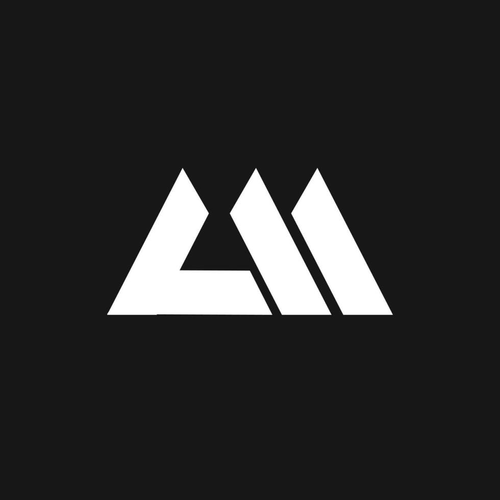 lm eerste brief logo icoon ontwerp vector