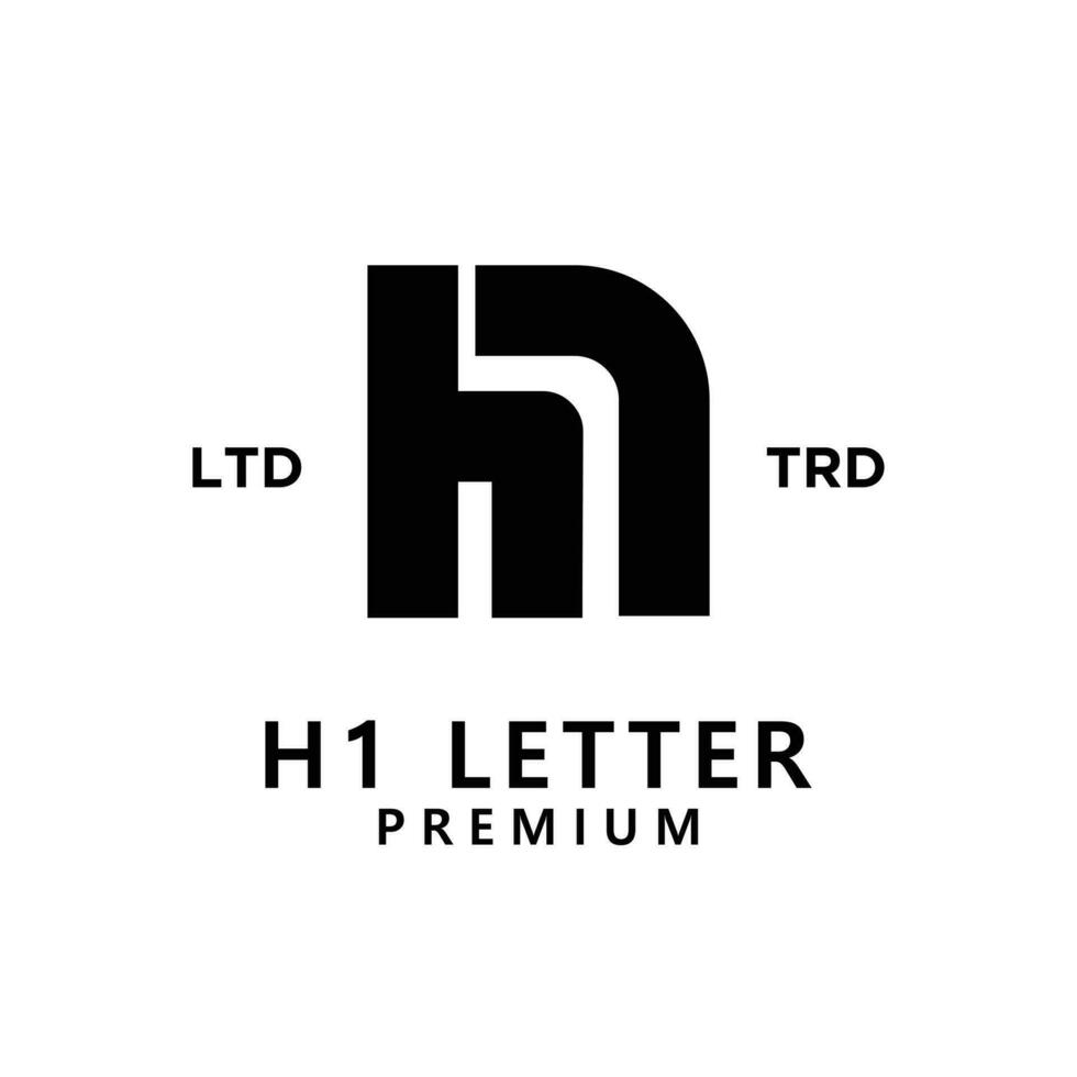 h7 brief logo icoon ontwerp vector