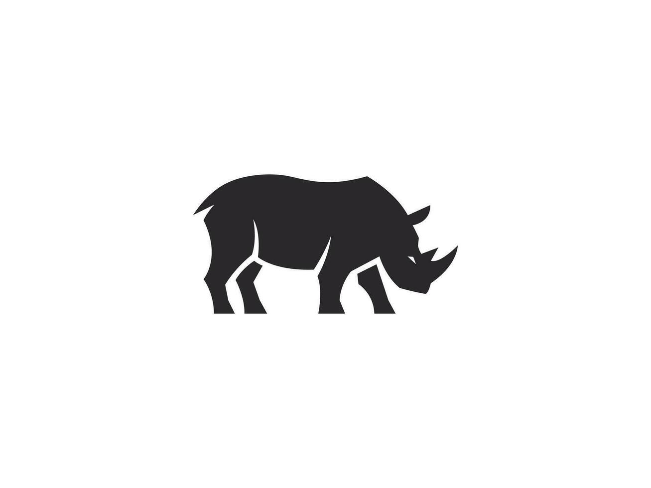 neushoorn logo vector icoon illustratie, logo sjabloon