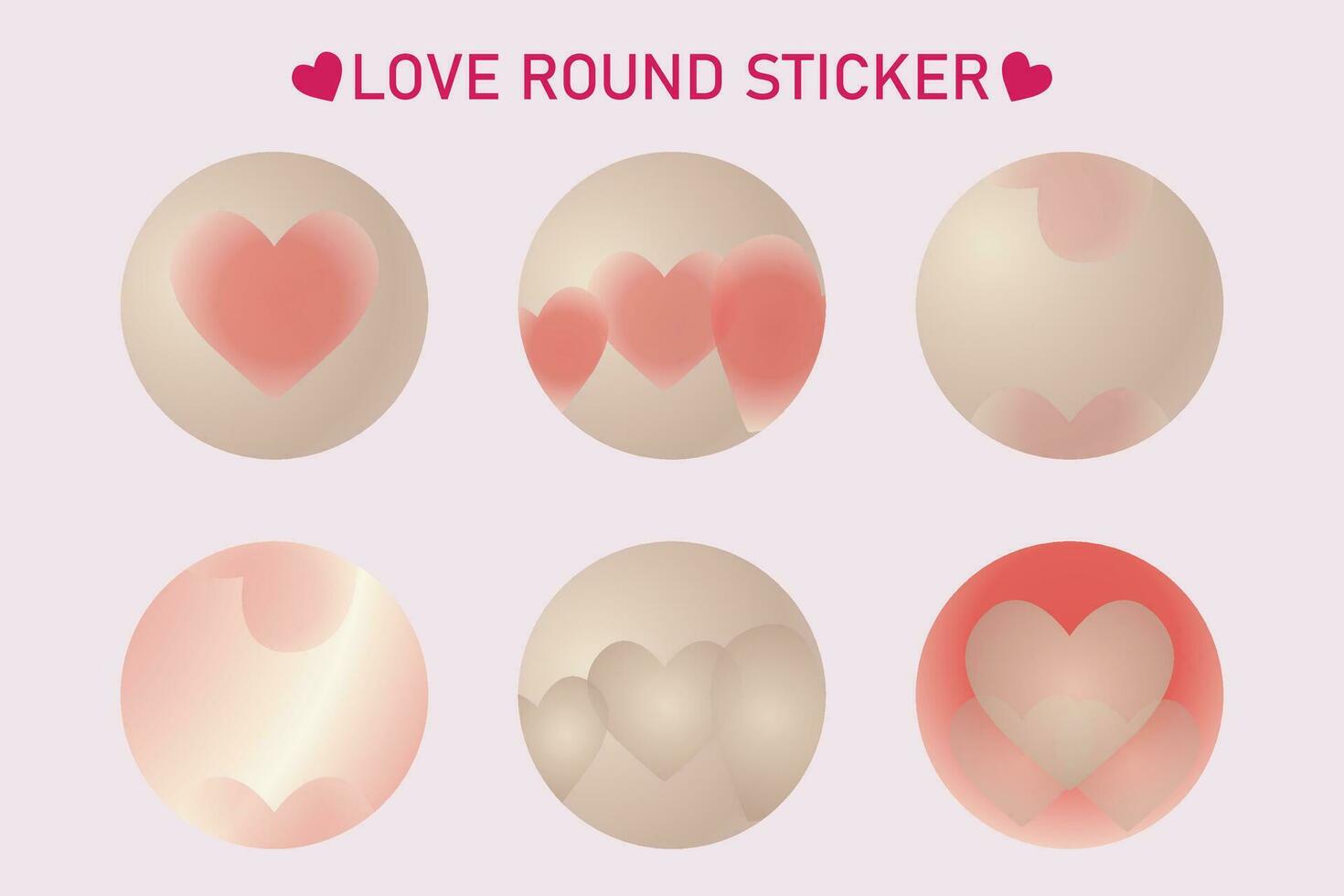 liefde ronde geschenk label sticker voor valentijn. vector
