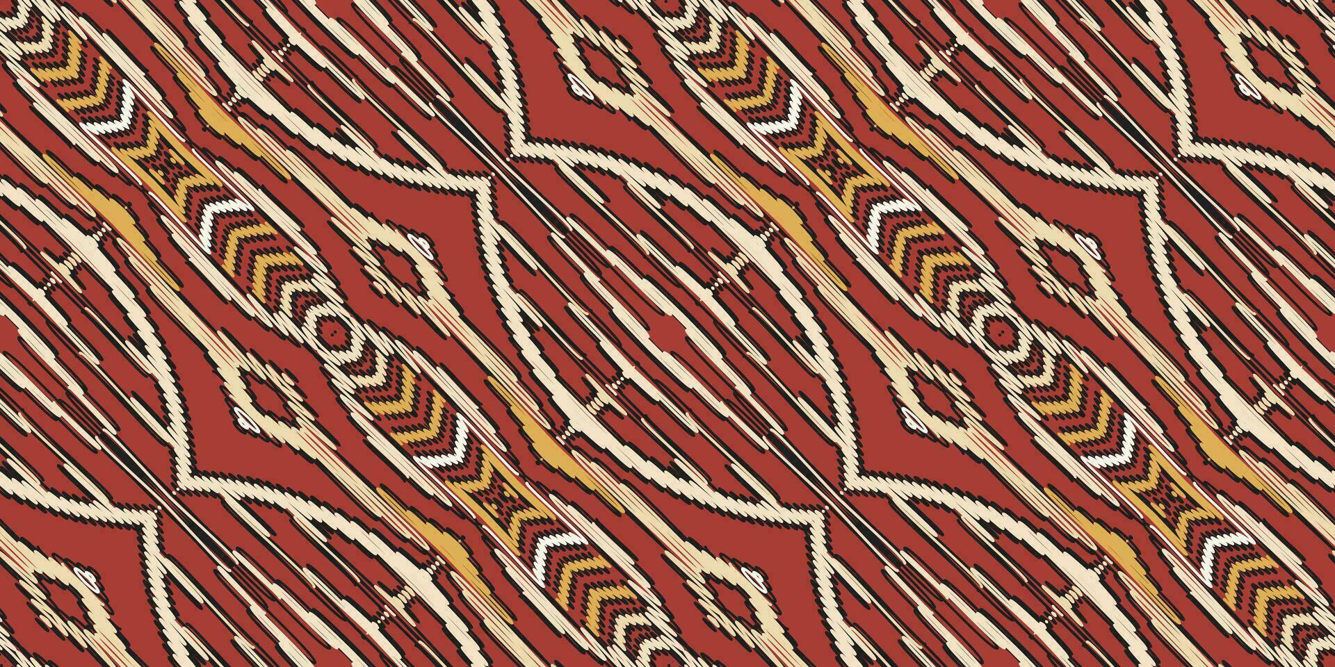 motief folklore patroon naadloos inheems Amerikaans, motief borduurwerk, ikat borduurwerk vector ontwerp voor afdrukken Egyptische patroon Tibetaans mandala bandana