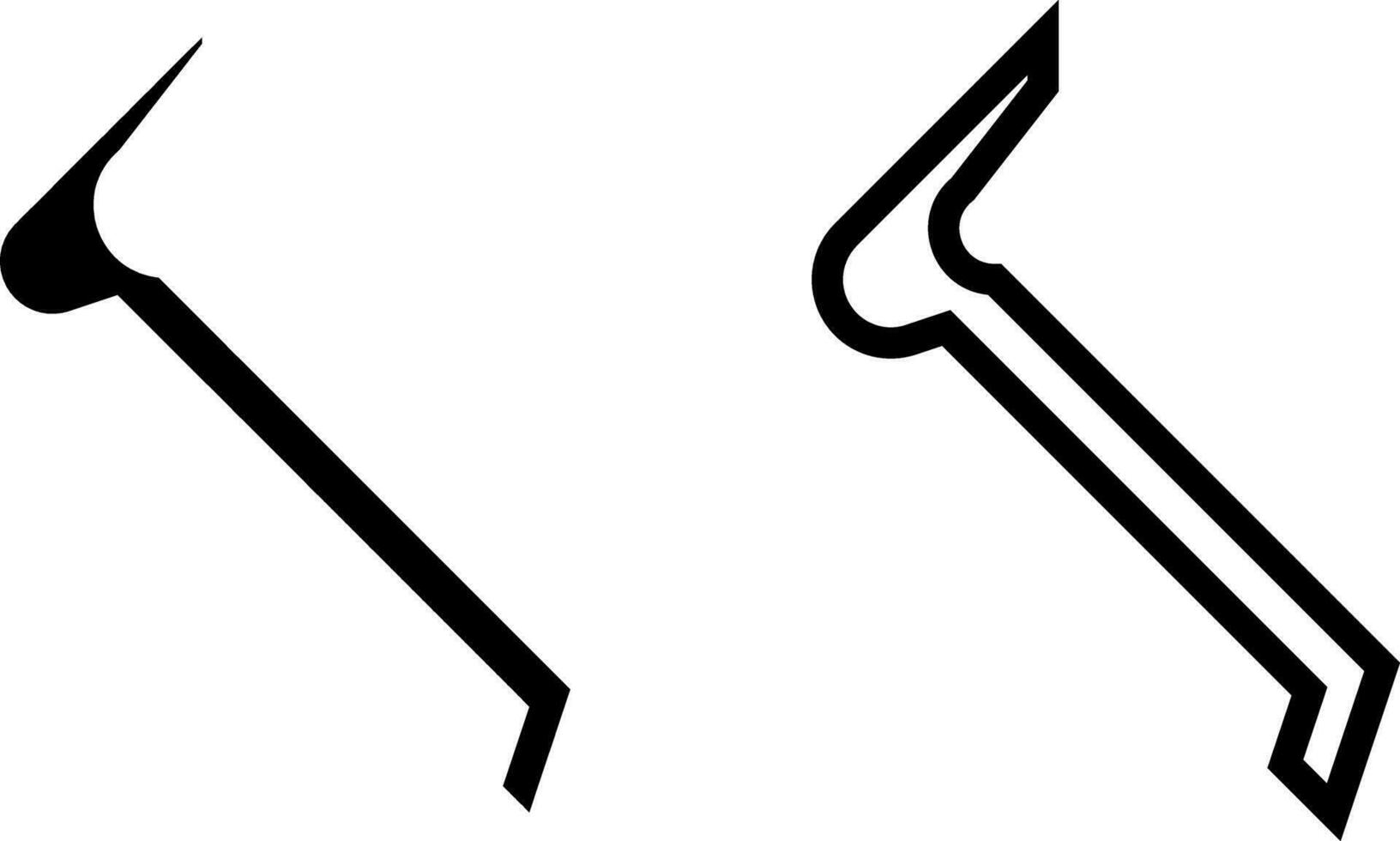 koevoet icoon, teken, of symbool in glyph en lijn stijl geïsoleerd Aan transparant achtergrond. vector illustratie