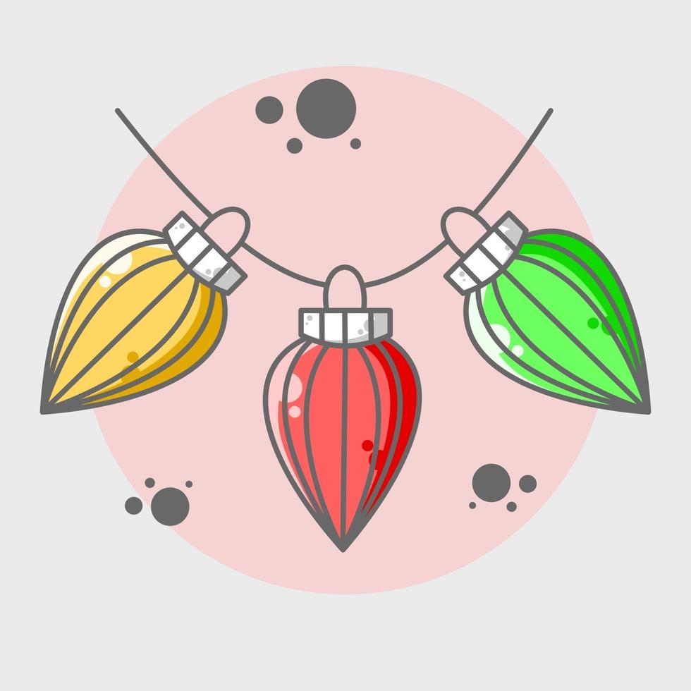 lampillustratie voor feesten vector