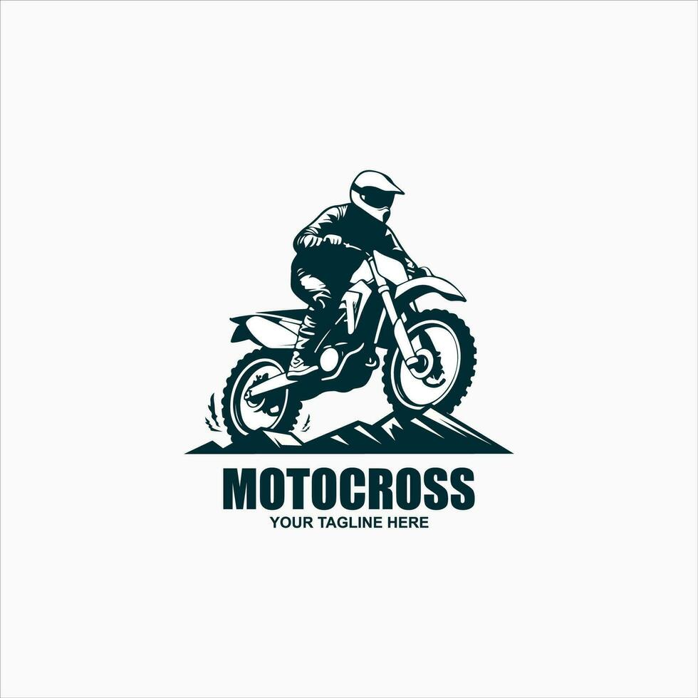 motorcross silhouet logo vector