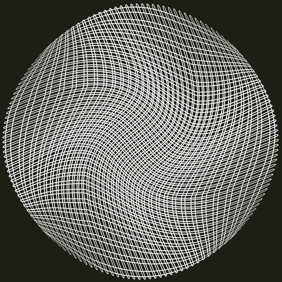 origineel abstract vector patroon in de het formulier van een wit bal Aan een zwart achtergrond