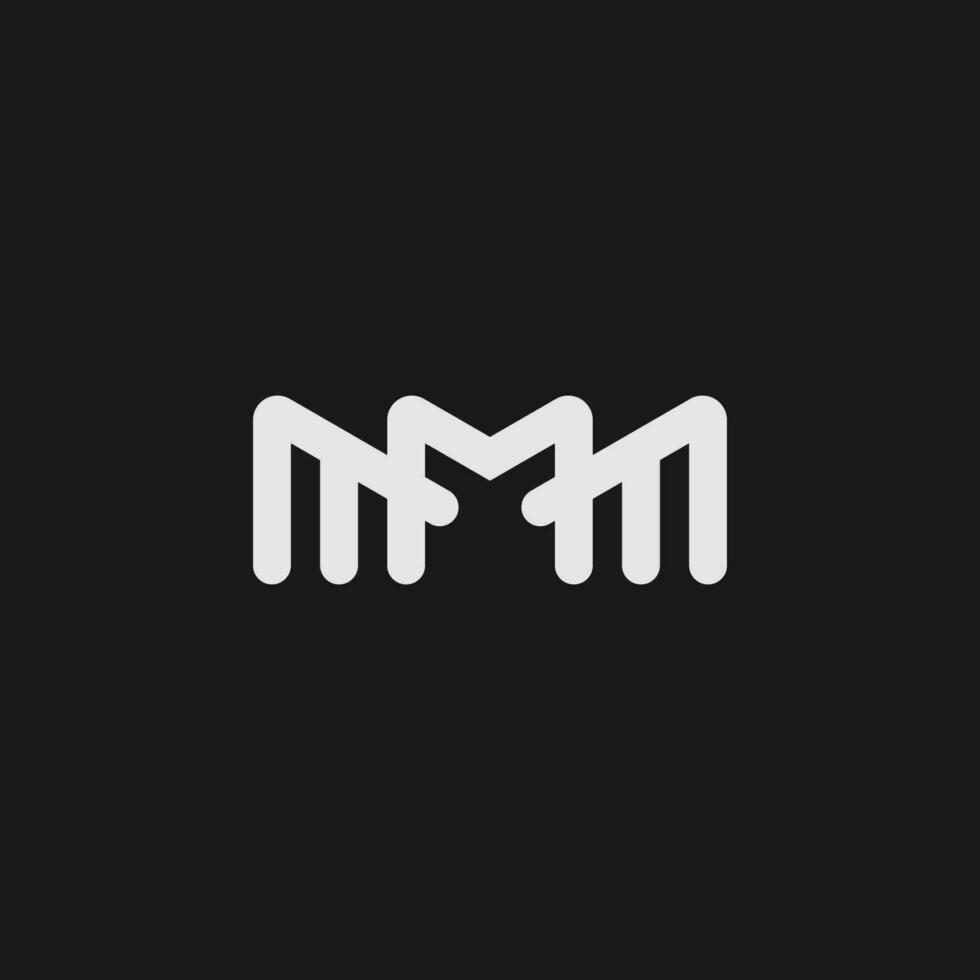 m mm mmm abstract eerste monogram brief alfabet logo ontwerp vector