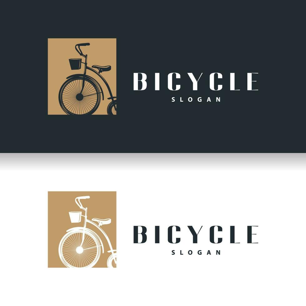 fiets logo ontwerp fiets sport club gemakkelijk wijnoogst zwart silhouet sjabloon illustratie vector
