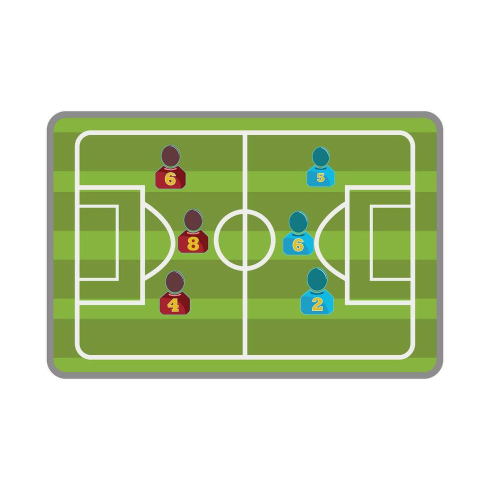 voetbal spelen in veld- Amerikaans voetbal illustratie vector