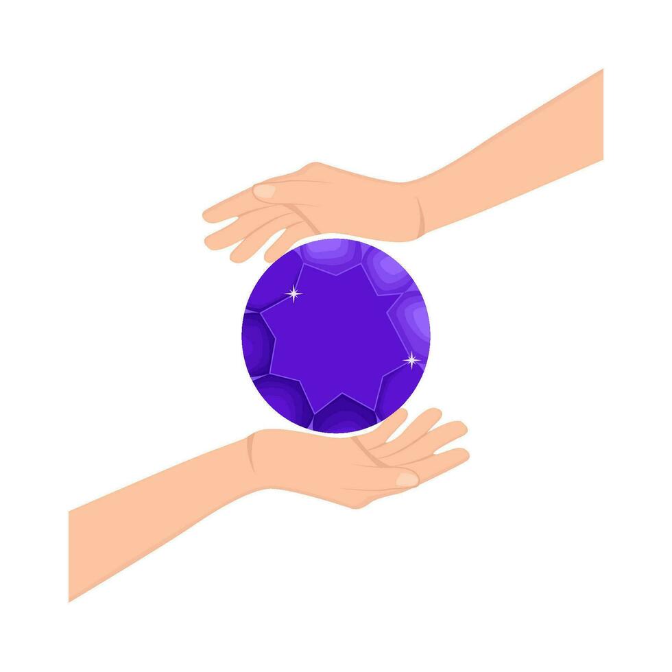 diamant in hand- illustratie vector