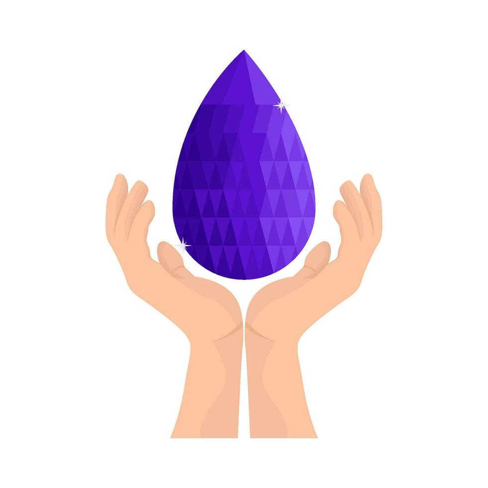 diamant in hand- illustratie vector