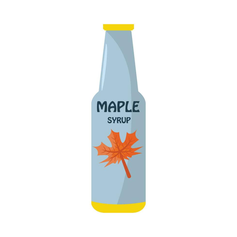 fles esdoorn- siroop illustratie vector