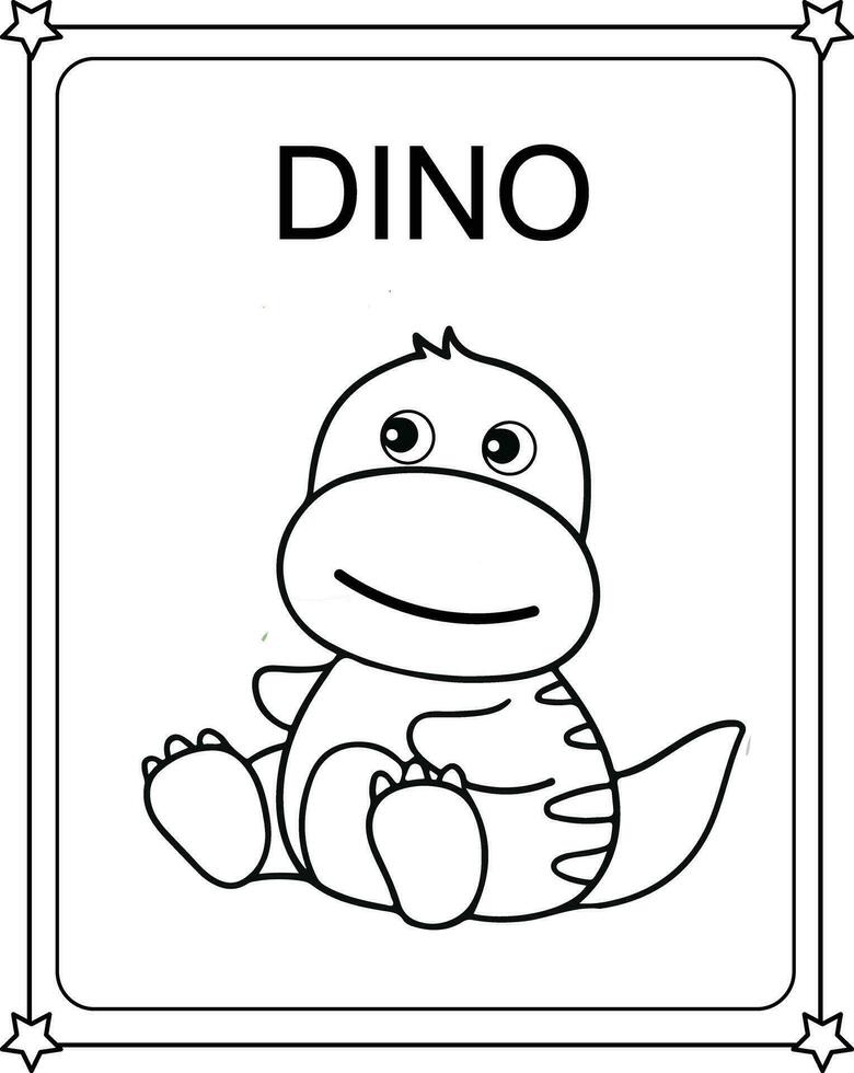 vector tekening beeld schattig baby dinosaurus