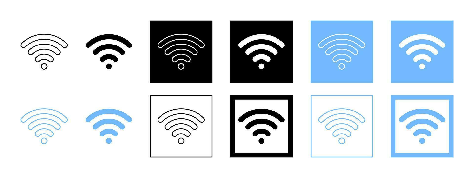 Wifi pictogrammen. internet verbinding symbool. vector pictogrammen