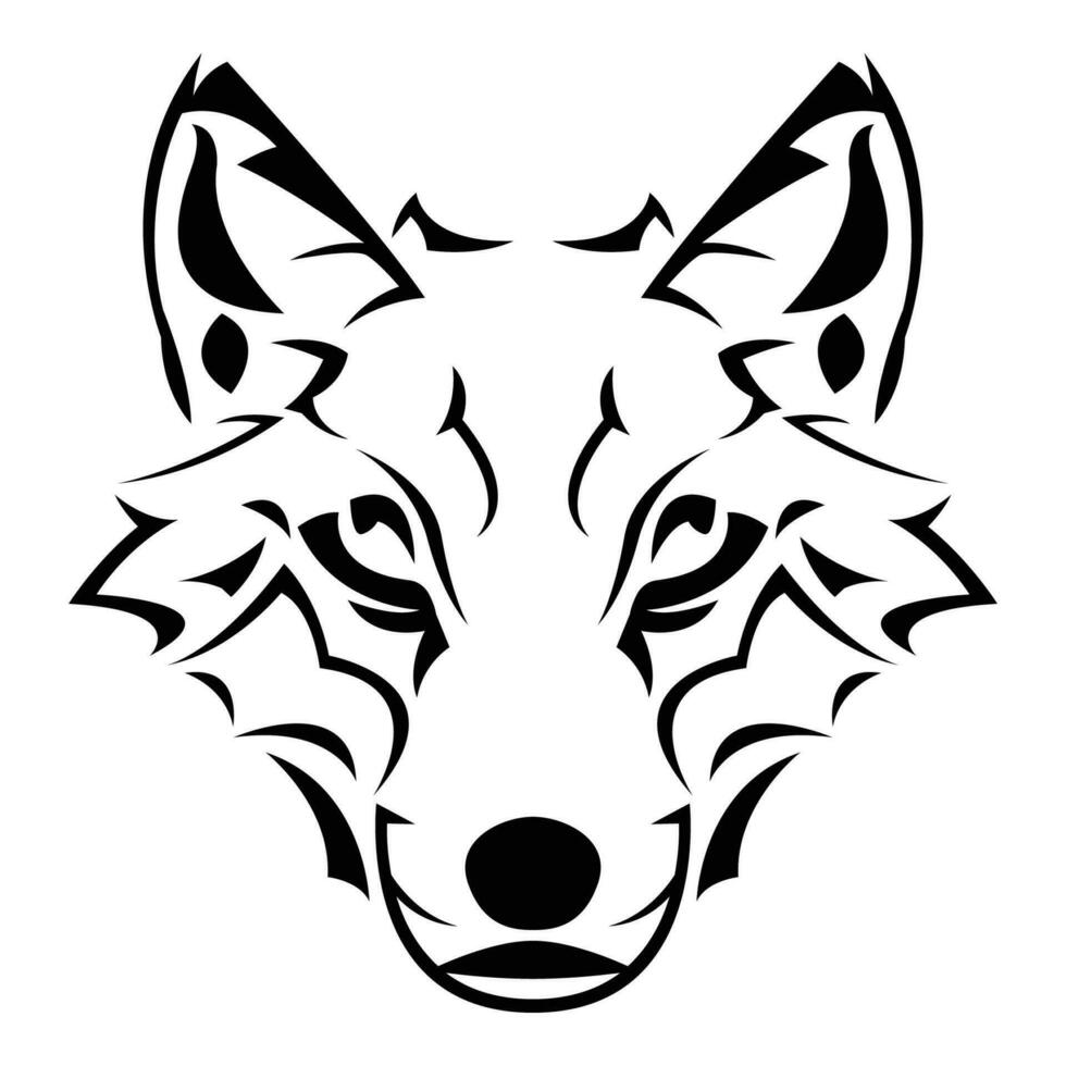 gemakkelijk abstract wolf hoofd logo vector iconisch illustratie