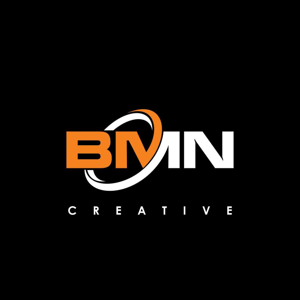 bmn brief eerste logo ontwerp sjabloon vector illustratie