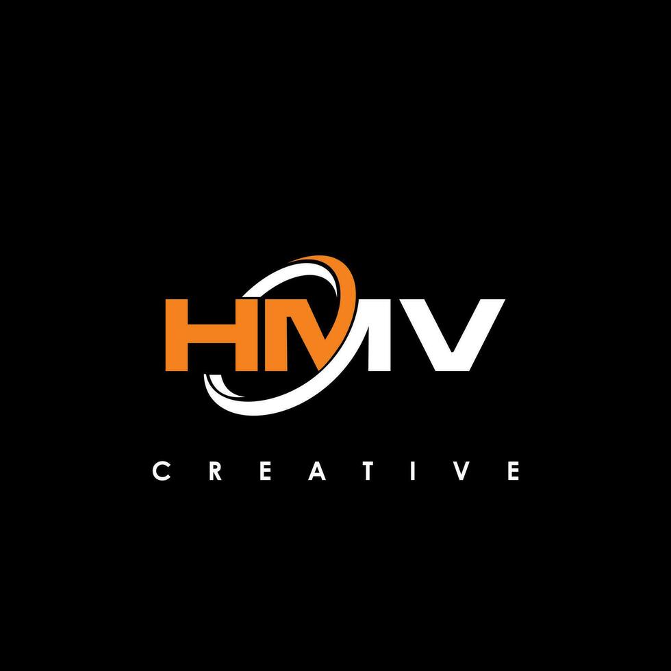 hmv brief eerste logo ontwerp sjabloon vector illustratie