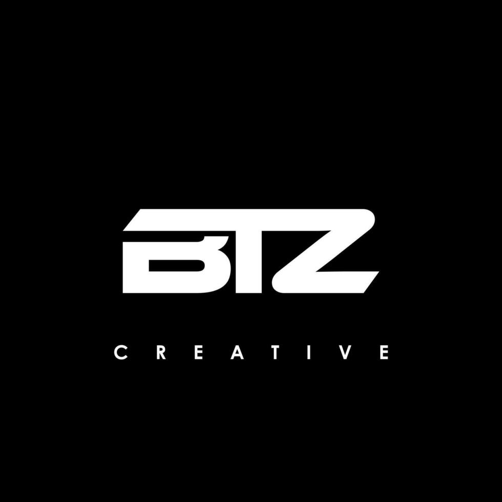 btz brief eerste logo ontwerp sjabloon vector illustratie