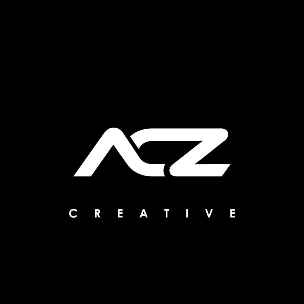 acz brief eerste logo ontwerp sjabloon vector illustratie