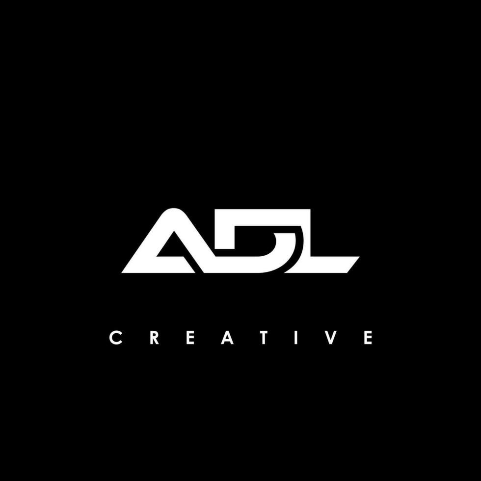 adl brief eerste logo ontwerp sjabloon vector illustratie