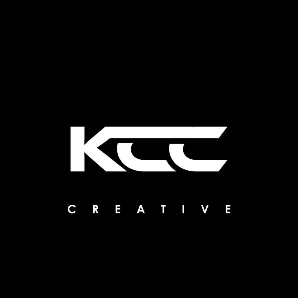 kcc brief eerste logo ontwerp sjabloon vector illustratie